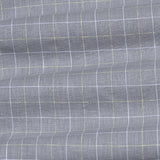 Maison Ash Grey Check Button Down Linen Shirt
