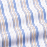 Rubern Blue Stripes Button Down Cotton Shirt - John Ellies