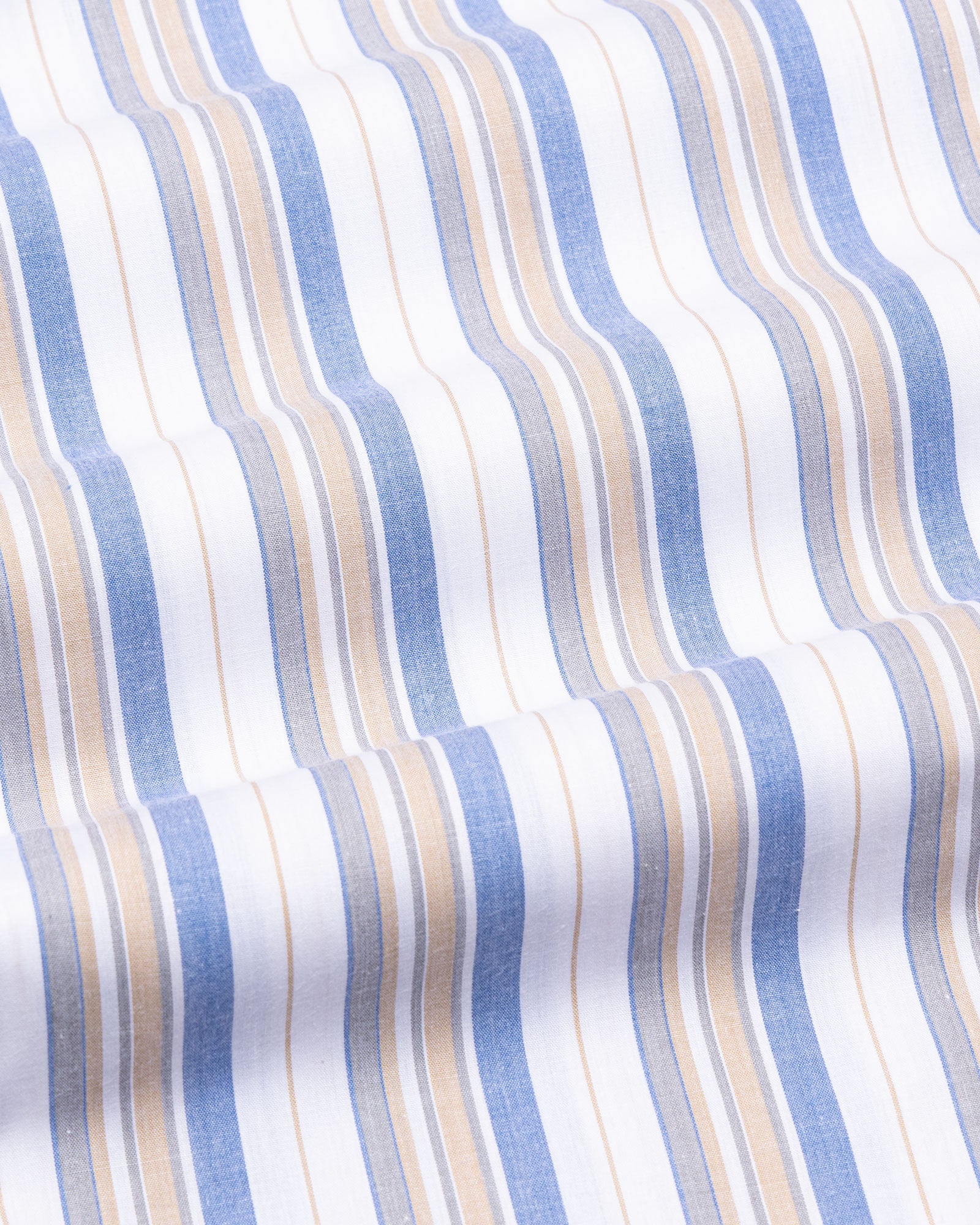 Rubern Blue Stripes Button Down Cotton Shirt - John Ellies
