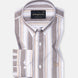 Rubern Brown Stripes Button Down Cotton Shirt - John Ellies
