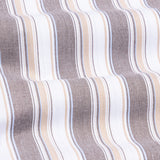 Rubern Brown Stripes Button Down Cotton Shirt - John Ellies