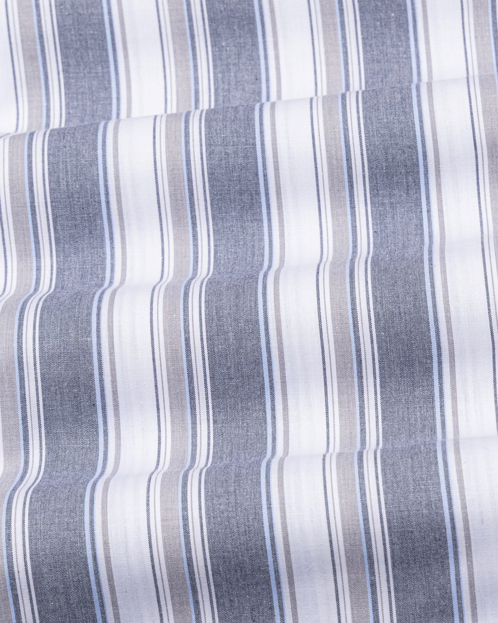 Rubern Navy Blue Stripes Button Down Cotton Shirt - John Ellies