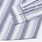 Rubern Navy Blue Stripes Button Down Cotton Shirt - John Ellies