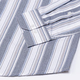 Rubern Navy Blue Stripes Button Down Cotton Shirt - John Ellies