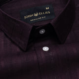 Veda Purple Stripes Linen Shirt - John Ellies