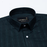 Veda Teal Stripes Linen Shirt - John Ellies
