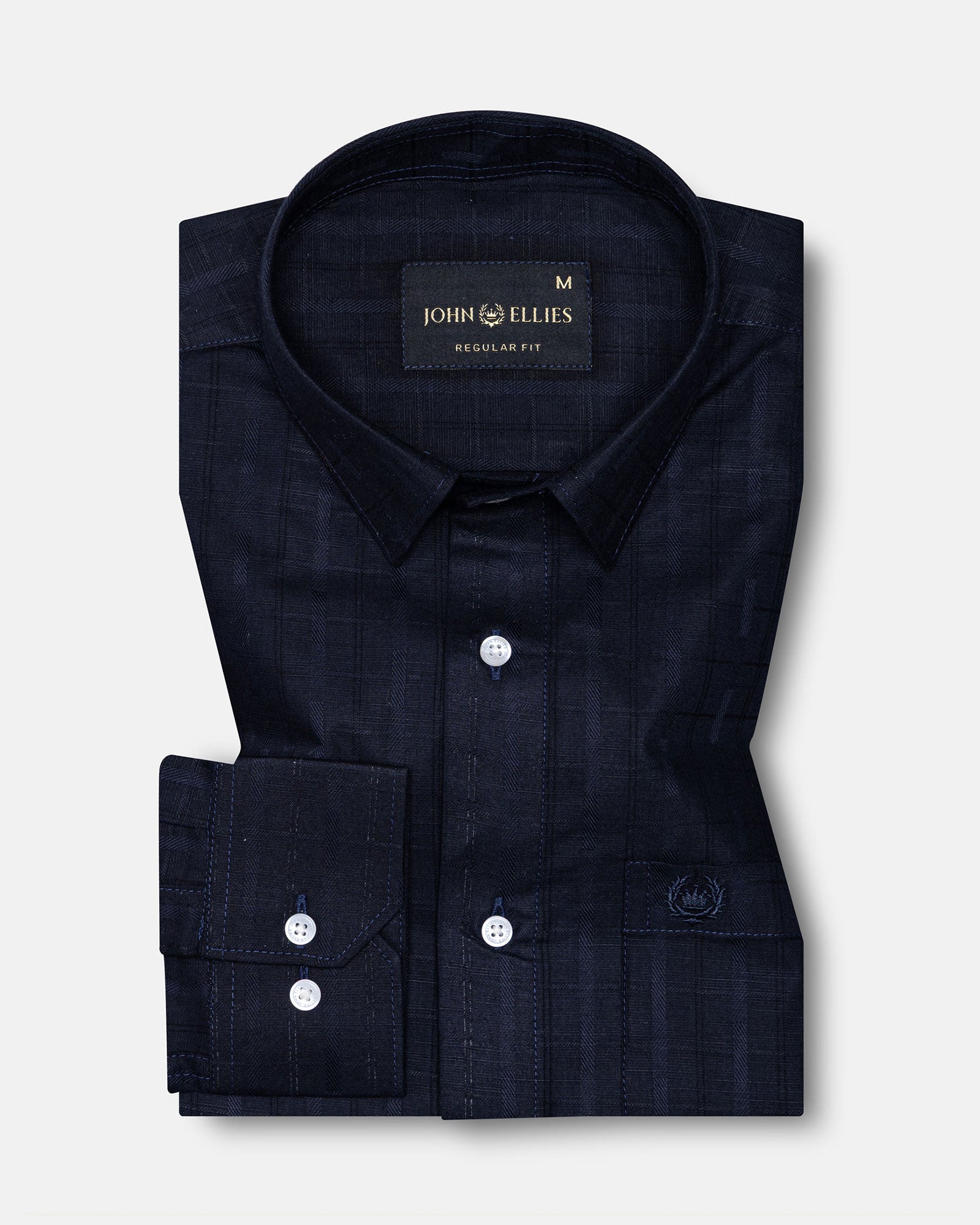 Veda Navy Blue Stripes Linen Shirt - John Ellies
