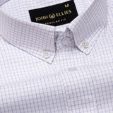 Jynx Lavender Check Button Down Cotton Shirt