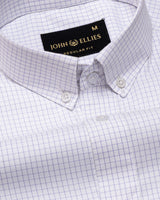 Jynx Lavender Check Button Down Cotton Shirt