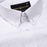 Jynx Navy Blue Check Button Down Cotton Shirt