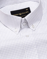Jynx Navy Blue Check Button Down Cotton Shirt