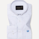 Jynx Blue Check Button Down Cotton Shirt