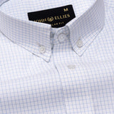 Jynx Blue Check Button Down Cotton Shirt