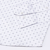 Santry Navy Blue Geometric Printed Cotton Shirt