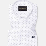 Santry Black Geometric Printed Cotton Shirt