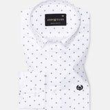 Santry Black Star Geometric Printed Cotton Shirt - John Ellies