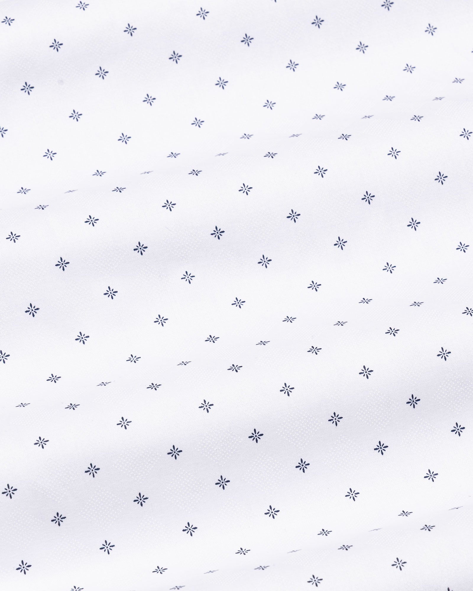 Santry Navy Blue Star Geometric Printed Cotton Shirt - John Ellies