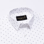Santry Navy Blue Star Geometric Printed Cotton Shirt - John Ellies