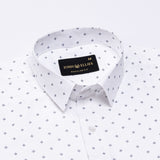 Santry Navy Blue Star Geometric Printed Cotton Shirt - John Ellies
