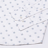 Santry Blue Geometric Printed Cotton Shirt