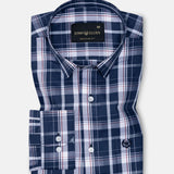 Celsi Blue Check Cotton Shirt