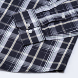 Celsi Navy Blue Check Cotton Shirt