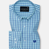 Celsi Sky Blue Check Cotton Shirt