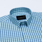 Celsi Sky Blue Check Cotton Shirt