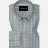 Celsi Sage Grey Check Cotton Shirt