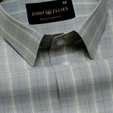 Celsi Sage Grey Check Cotton Shirt