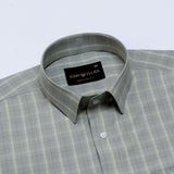 Celsi Sage Grey Check Cotton Shirt