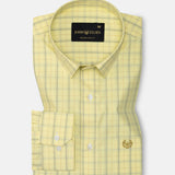 Celsi Yellow Check Cotton Shirt