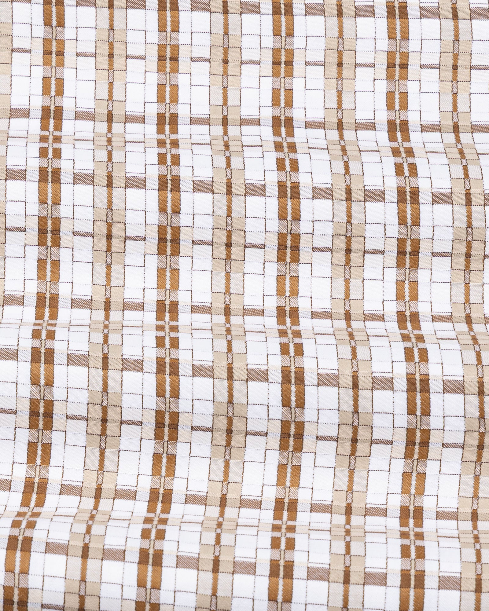 Floxiix Brown Check Cotton Shirt - John Ellies