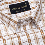 Floxiix Brown Check Cotton Shirt - John Ellies