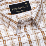 Floxiix Brown Check Cotton Shirt - John Ellies