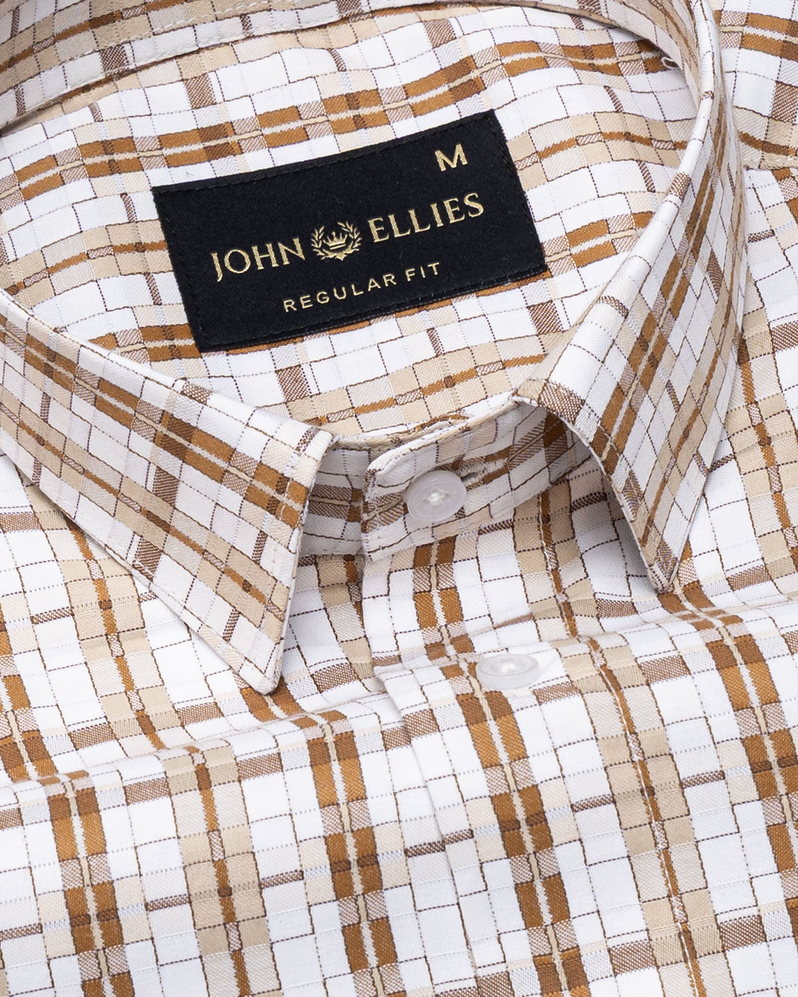 Floxiix Brown Check Cotton Shirt - John Ellies