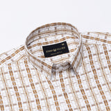 Floxiix Brown Check Cotton Shirt - John Ellies