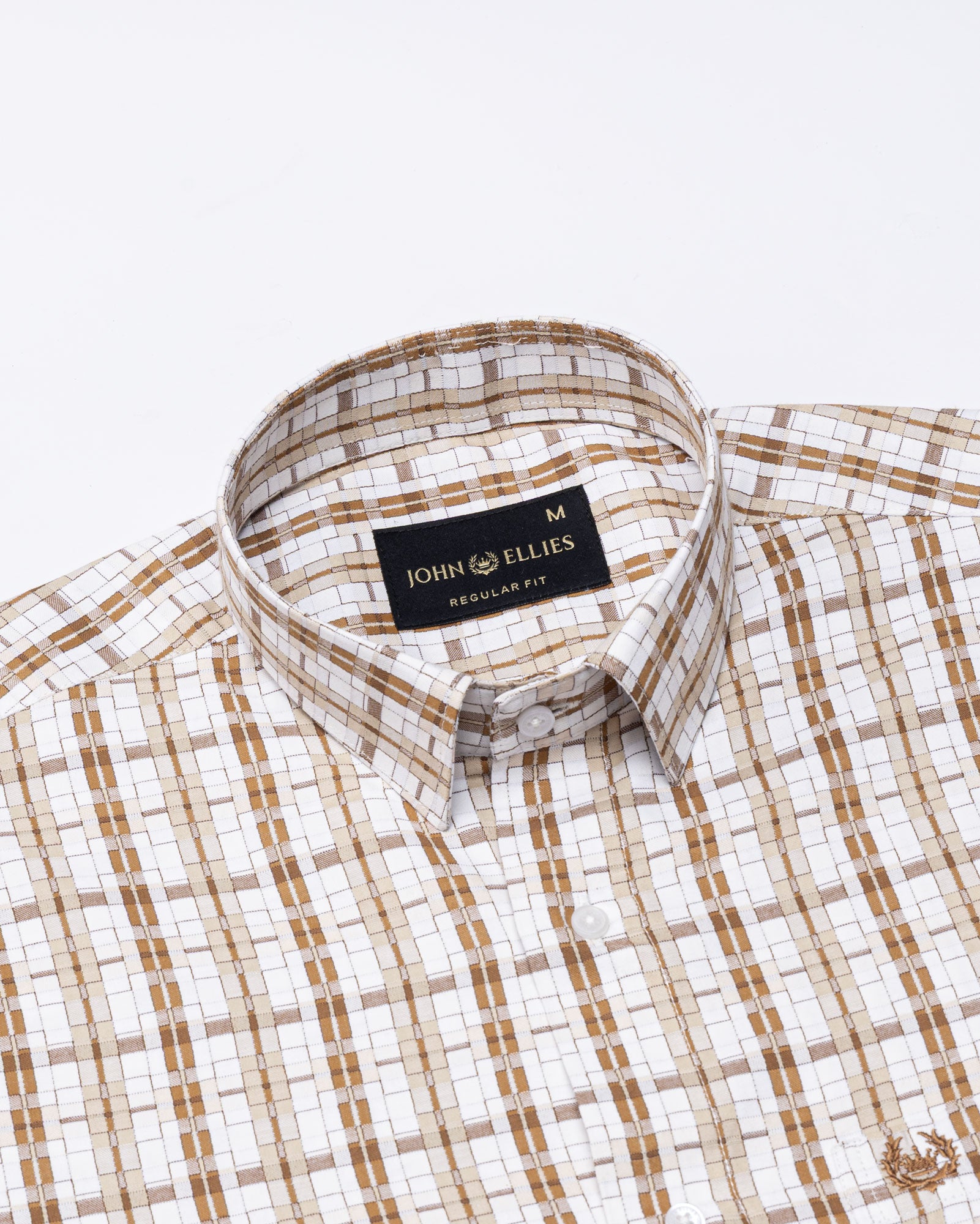 Floxiix Brown Check Cotton Shirt - John Ellies