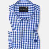 Floxiix Blue Check Cotton Shirt - John Ellies