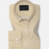Floxiix Yellow Geometric Textured Cotton Shirt - John Ellies
