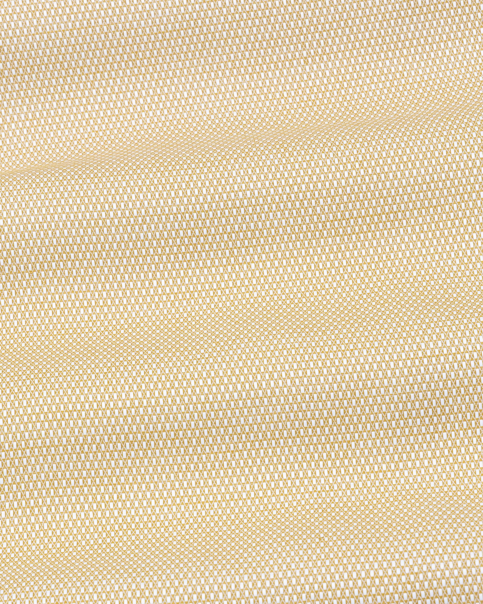 Floxiix Yellow Geometric Textured Cotton Shirt - John Ellies