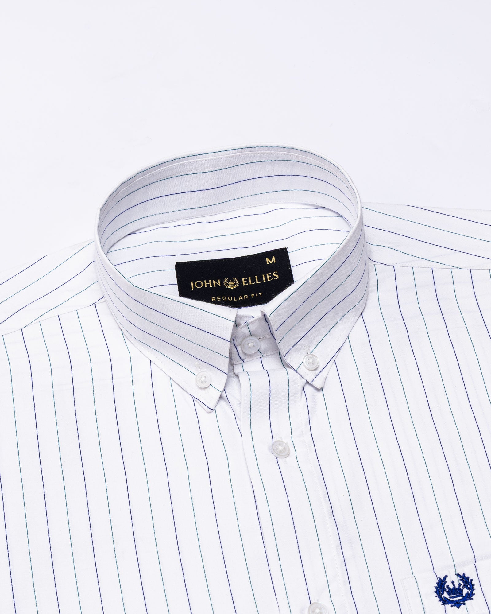 Serene Green Stripes Button Down Cotton Shirt - John Ellies