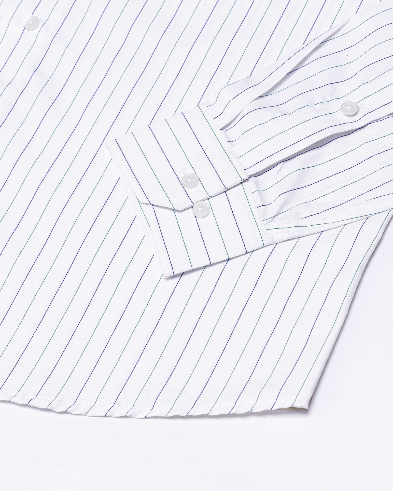 Serene Green Stripes Button Down Cotton Shirt - John Ellies