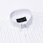 Serene Blue Stripes Button Down Cotton Shirt - John Ellies