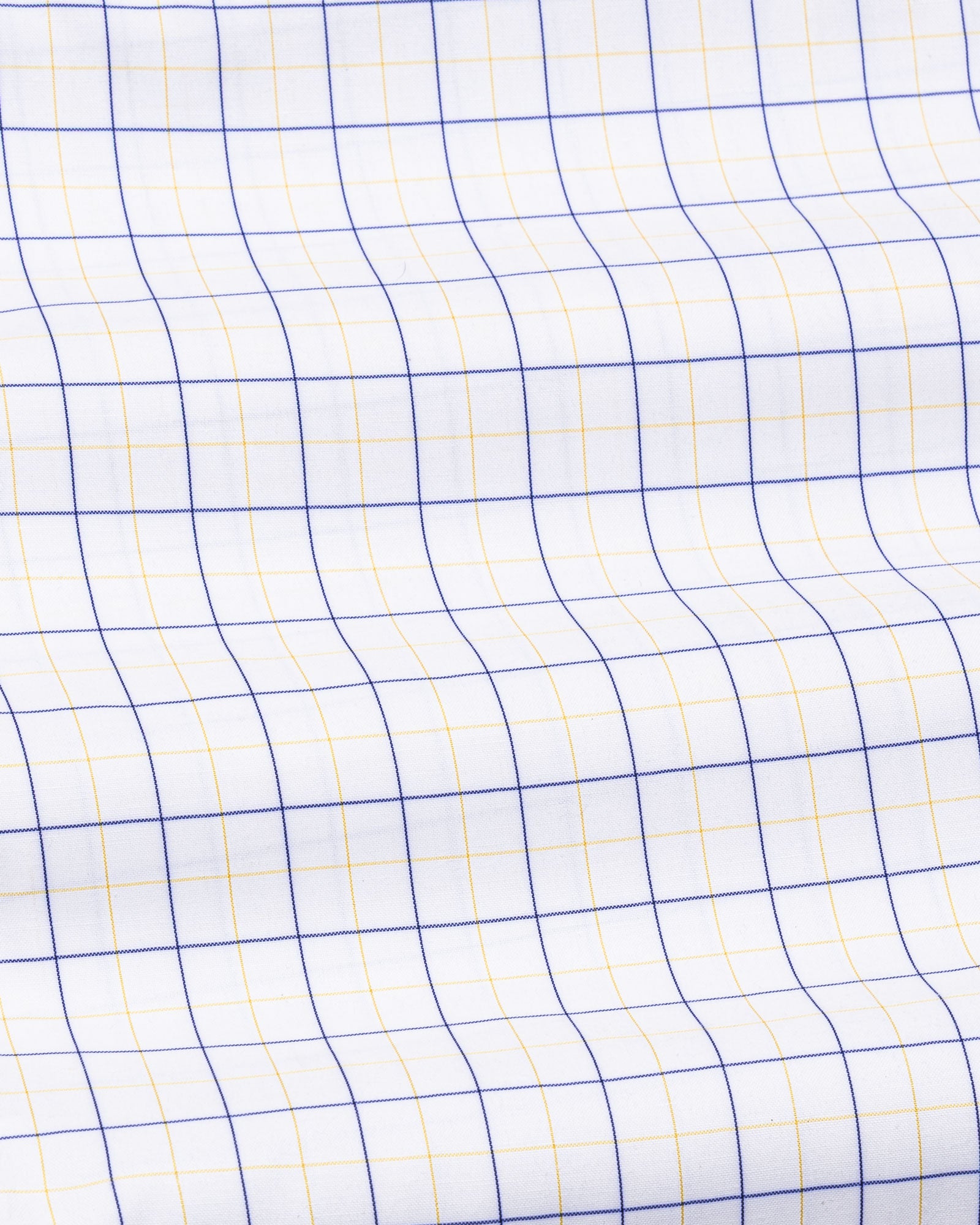 Ruvin Yellow Check Button Down Cotton Shirt - John Ellies