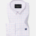 Ruvin Red Check Button Down Cotton Shirt - John Ellies