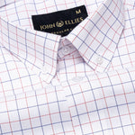 Ruvin Red Check Button Down Cotton Shirt - John Ellies