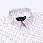 Ruvin Red Check Button Down Cotton Shirt - John Ellies