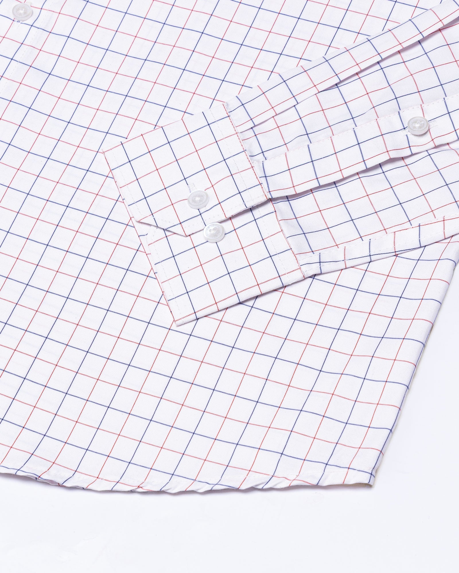 Ruvin Red Check Button Down Cotton Shirt - John Ellies