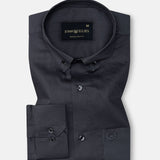 Griphen Grey Plain Button Down Cotton Shirt - John Ellies